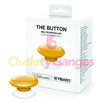 Botón de alarma homekit FIBARO FGBHPB 101 3 amarillo con caja